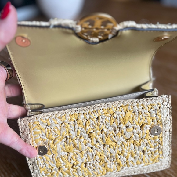 Tory Burch Miller Raffia Mini Bag - NWT - Yellow - Picture 9 of 9